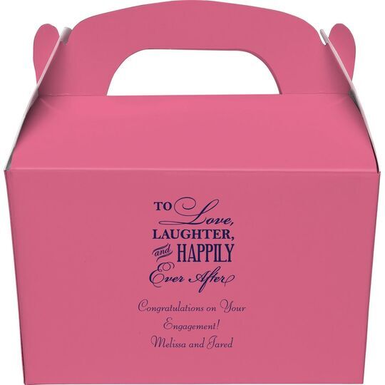 To Love Laughter Happily Ever After Gable Favor Boxes